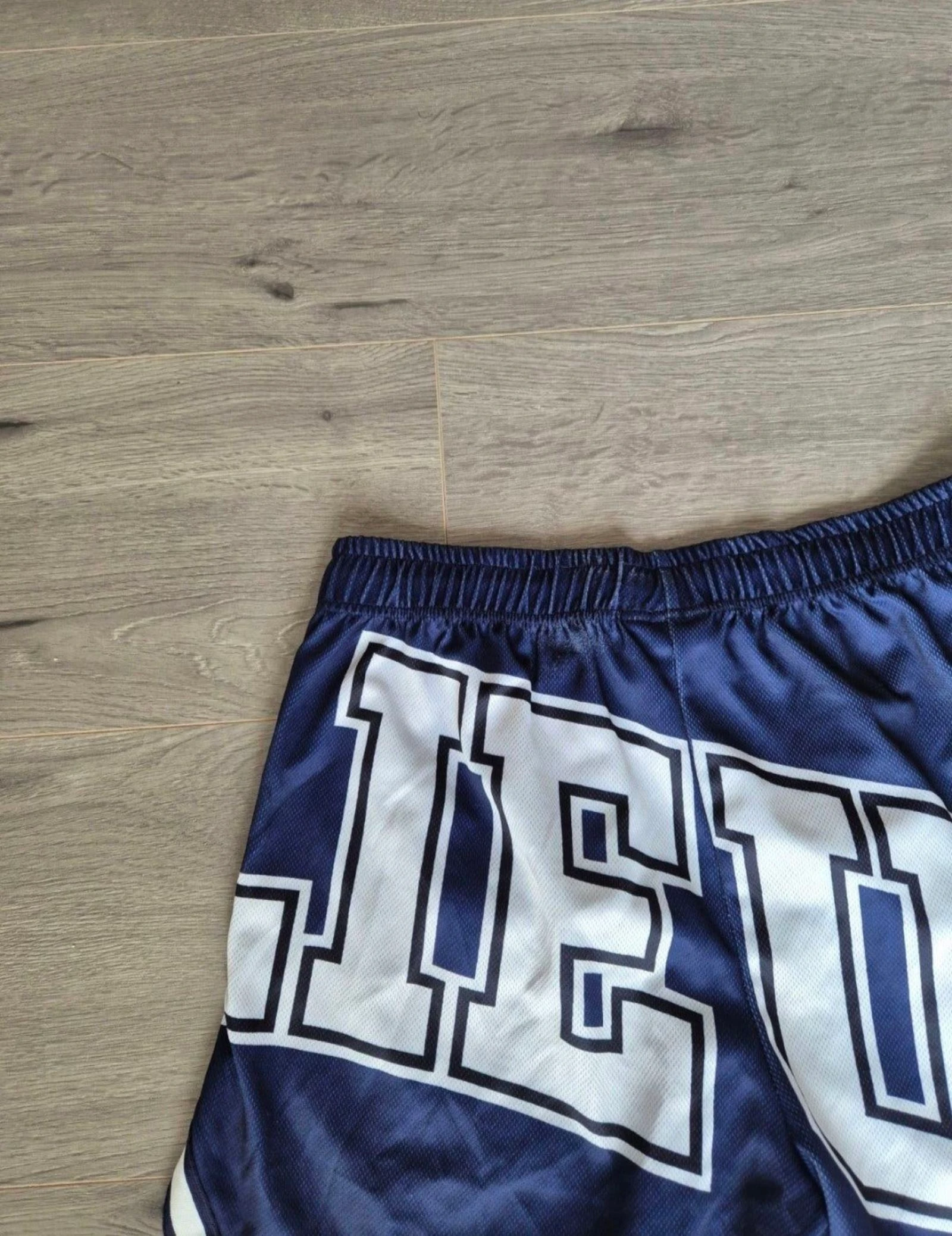 Clan de Banlieue Mesh Basketball Shorts Dark Blue / White – Sporty Shorts – photo 6